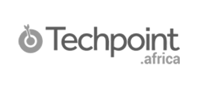 A black and white image of the techpoint logo.